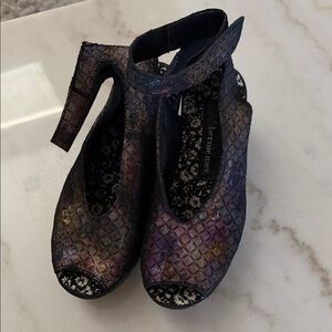 Bernie Mev Multicolor Metallic Wedge Shoes